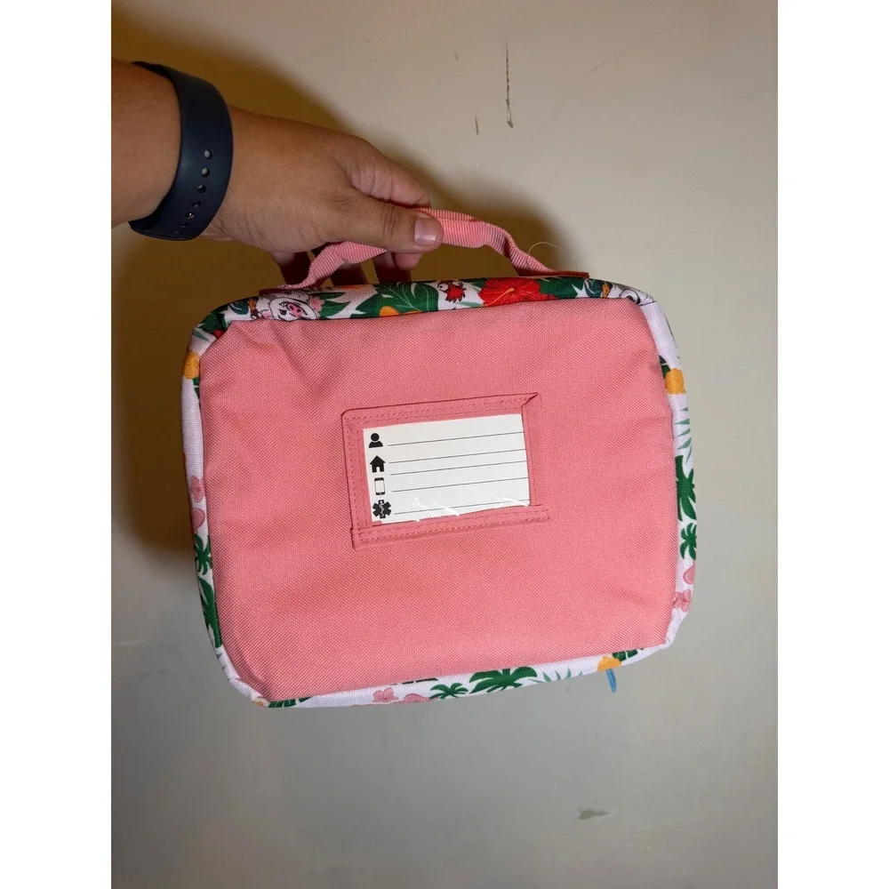 NWT Disney Lunch Bag Moana Floral Tropical Graphic Pink OS